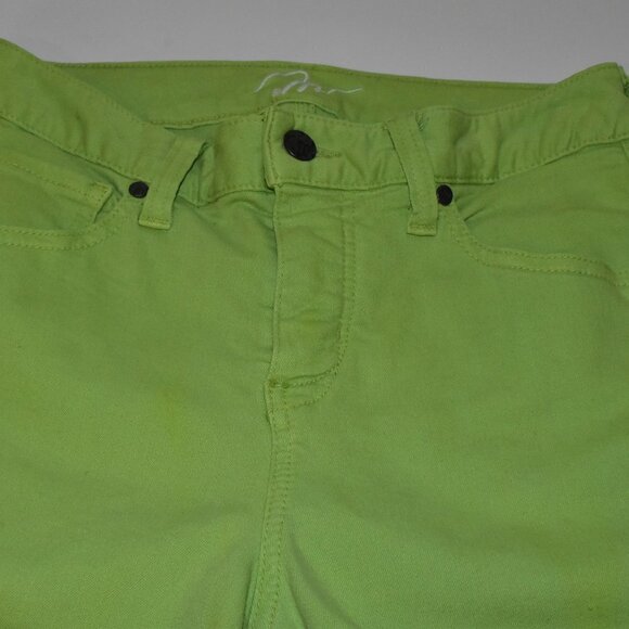 Miracle Body Straight Leg Jeans Lime Green Size 4 - Picture 9 of 10